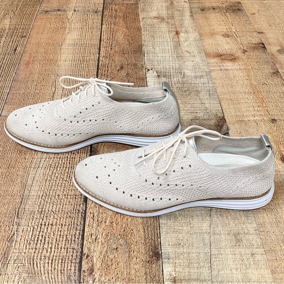 Cole Haan OriginalGrand Wingtip Oxford Blush Pink Silver Stitchlite Womens 9.5 B - Picture 4 of 7